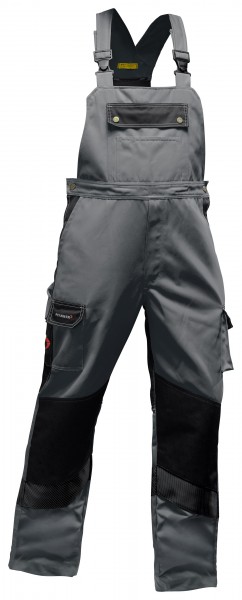 100929 PFANNER StretchZone Canvas Latzhose grau-schwarz