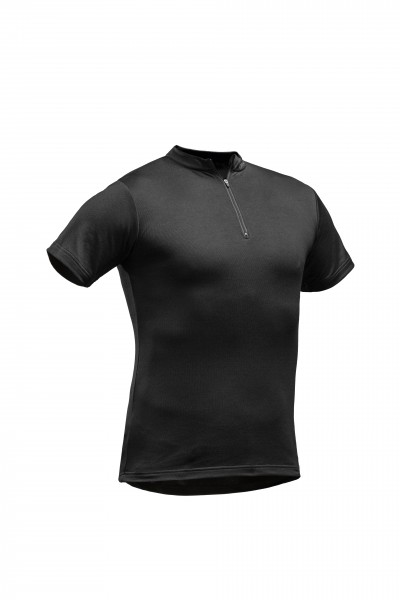 PFANNER® Tencel™-Poly Zip-Neck Shirt schwarz ! AUSLAUFMODELL !