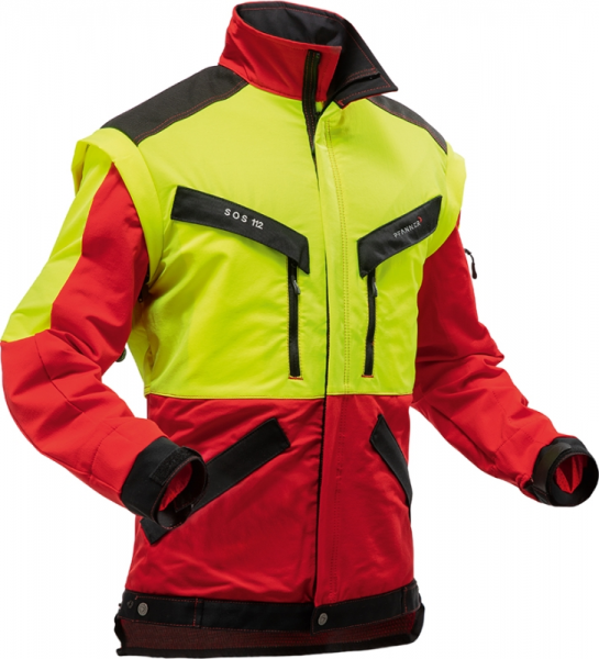 804163 PFANNER KlimaAIR Forstjacke rot-neongelb