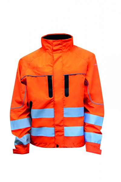 PFANNER Zipp2Zipp Warn-Regenjacke mit abnehmbarer Kapuze