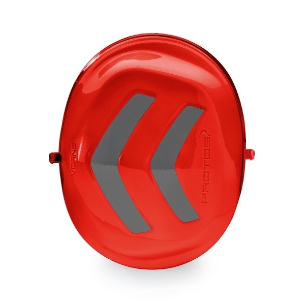 PROTOS Protos Integral Gehörschutzkapsel-Paar (ohne Bügel) rot-grau 13