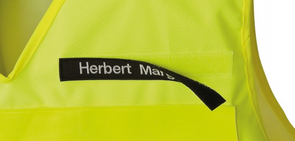 Namensschild auf Klett
